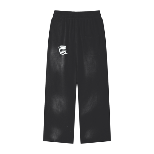 "Be Ninja" Faded Baggy Sweatpants